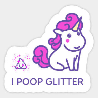 Unicorns poop glitter Sticker